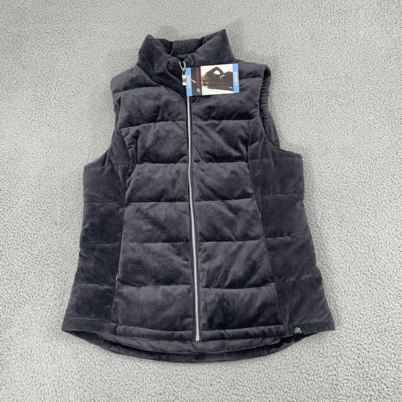 ZeroXposur Jackets & Blazers - NWT Zeroxposur Puffer Vest Women L Nightfall Velour Full Zip
